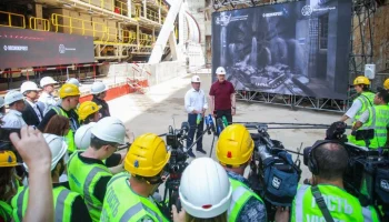 Собянин и Воробьев открыли тоннеля на Рублево-Архангельской линии метро