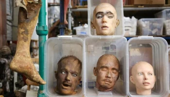 Какие уникальные предметы реквизита хранятся в центре "Жар-птица"