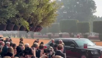 Путин приехал в президентский дворец в Дели