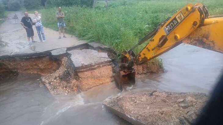 Разрушенный мост в Наро-Фоминске восстановят в течение двух дней