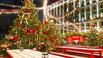 Предприниматели украсили 57 елей на Тверском бульваре