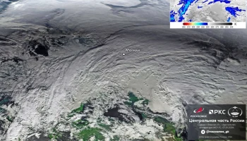 Роскосмос показал, как с орбиты выглядит движущийся к Москве циклон &laquo;Фрэнсис&raquo;
