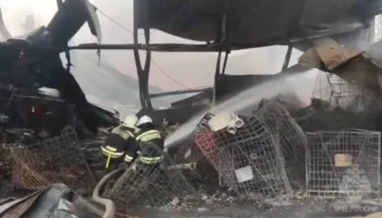 Пожар на складе в Подмосковье ликвидирован на площади 9,5 тыс "квадратов"