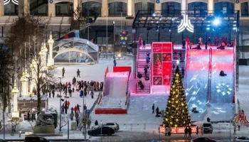 Горку для тюбингов и сноубордов в "Лужниках" закрыли из-за теплой погоды