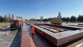 В Москве началась промывка фонтанного комплекса "Годы войны" на Поклонной горе