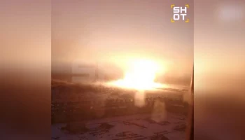 Крупный пожар вспыхнул в Омской области из-за утечки на газопроводе