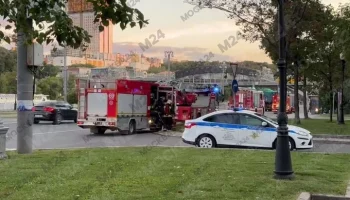 Пожарные ликвидировали открытое горение в центре Москвы
