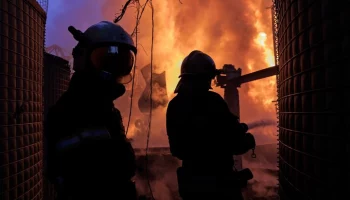 RT: пожар на промышленном объекте в Киевской области тушат более суток