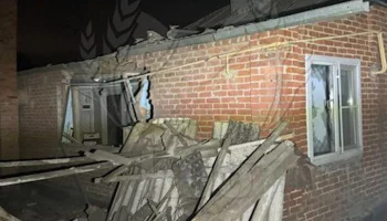 Жилой дом поврежден в станице под Краснодаром в результате атаки БПЛА