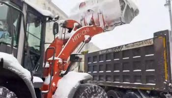 Работы по вывозу снега активно ведутся в Москве