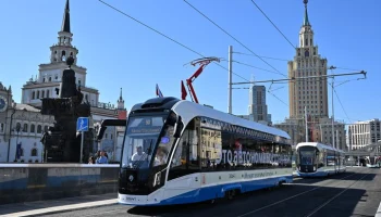 Собянин открыл первую в России трамвайную линию без контактной сети