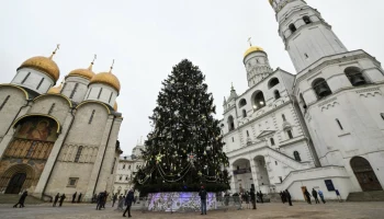 Главную новогоднюю елку России украсили в Кремле