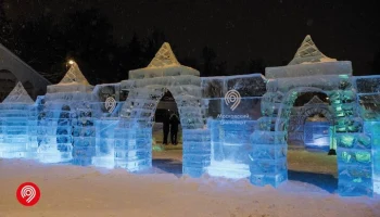 Ледяной городок открылся на Северном речном вокзале в столице