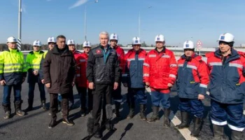 Собянин открыл реконструированную развязку на подъезде к аэропорту Шереметьево