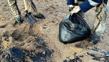 Более 20 км защитных валов возведены на пляжах Кубани от шторма и новых выбросов мазута