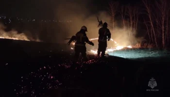 Пожар в красноярском селе Таежное ликвидирован
