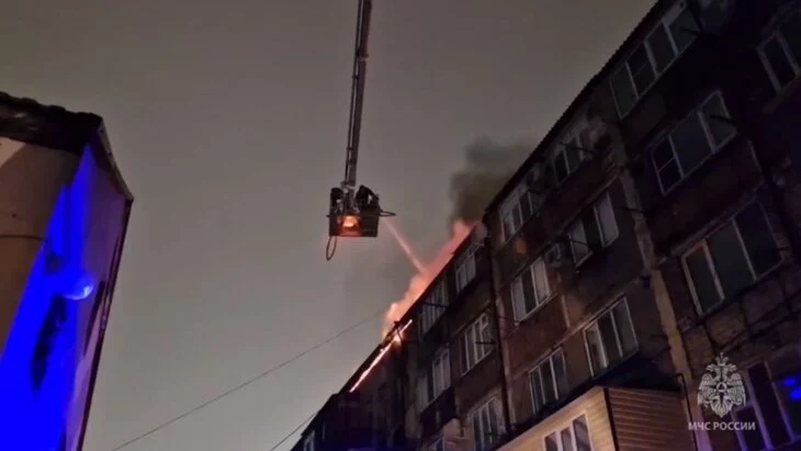 В Дагестане полностью потушили возгорание двух многоквартирных домов