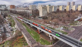 Собянин: открыли путепровод через пути МЦД-1 в районе станции Бескудниково