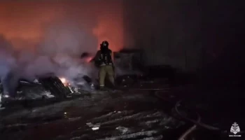 Открытое горение на складе в Подмосковье ликвидировано