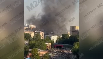 ТАСС: вертолет вызвали на тушение пожара в центре Москвы