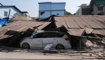 Угроза повторных обрушений сохраняется в Мьянме после землетрясения