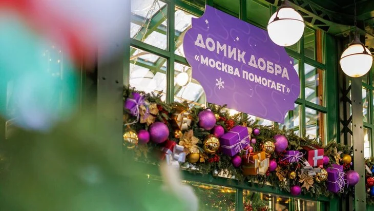 Горожане продолжают приносить подарки в "Домики добра" проекта "Зима в Москве"