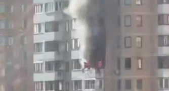 Пожар произошел в многоэтажке на Носовихинском шоссе в Реутове