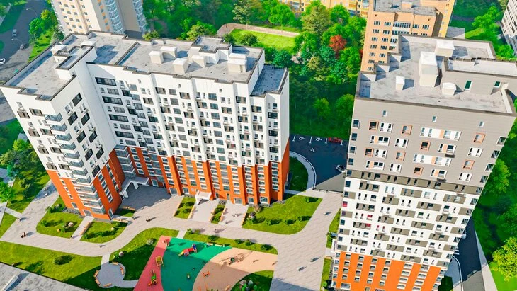 Дом по программе реновации возвели на Судостроительной улице в Москве Дом по программе реновации возвели на Судостроительной улице в Москве