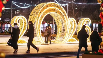 Сверкающие арки-тоннели и космическая елка: как украсили парки Москвы