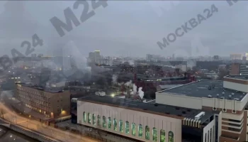 Пожар произошел в бывшем здании электрозавода в Москве