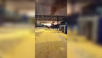 Пожар вспыхнул на терминале в порту Усть-Луга Ленинградской области