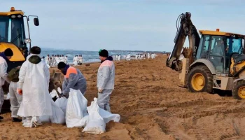 Более 102 тыс тонн загрязненного мазутом грунта вывезено с пляжей Кубани