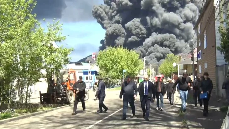 Возгорание на НПЗ в Туапсе локализовано Возгорание на НПЗ в Туапсе локализовано