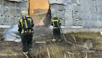 Пожар на производстве дверей во Владимирской области охватил 2,4 тыс "квадратов"