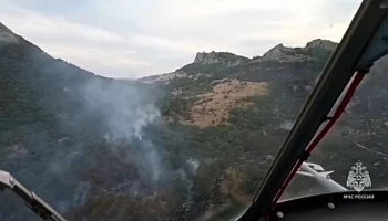 Природный пожар в Коктебеле в Крыму локализован на площади в 40 гектаров