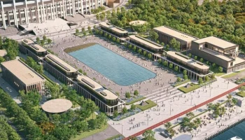 Началось благоустройство территории олимпийского комплекса "Лужники" в Москве