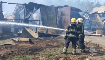 Пожар на складе в подмосковном Раменском потушили