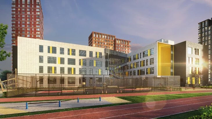 Школа на 825 мест с панорамным остеклением возводится на северо-западе Москвы