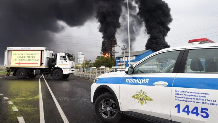 Число эвакуированных из-за пожара на нефтебазе в Феодосии увеличилось до 1 129 Число эвакуированных из-за пожара на нефтебазе в Феодосии увеличилось до 1 129