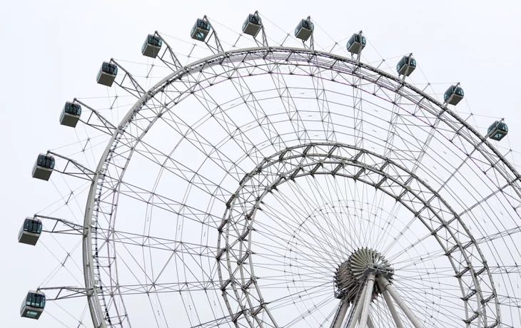 Колесо обозрения «Солнце Москвы» приостановило работу из-за непогоды Колесо обозрения «Солнце Москвы» приостановило работу из-за непогоды