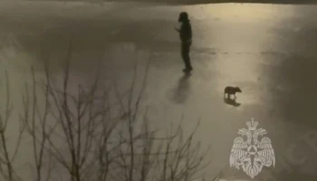 Спасатели сняли троих подростков со льдины на озере в Калининграде
