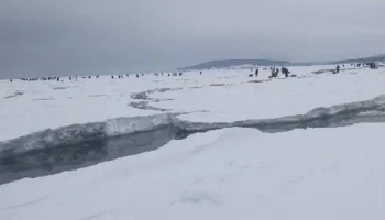 Сотрудники МЧС спасли 170 рыбаков со льдины на Сахалине