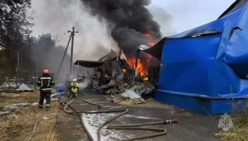 Пожар на складе с полипропиленом в Воронежской области потушен