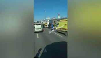 Несколько автомобилей столкнулись на 18-м километре МКАД