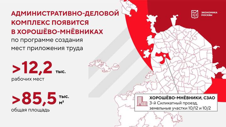 Собянин одобрил еще один проект по программе создания мест приложения труда