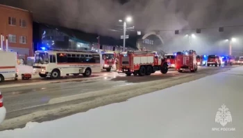 Пожар на рынке в Челябинске потушили