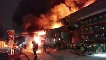 Площадь пожара в Ижевске достигла 3,5 тысячи "квадратов" &ndash; МЧС