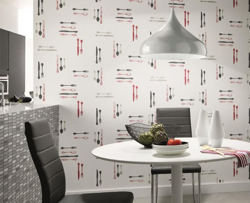 кухонные обои серая гамма 2 1