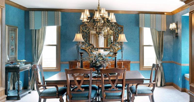 кухонные обои голубая гамма 10