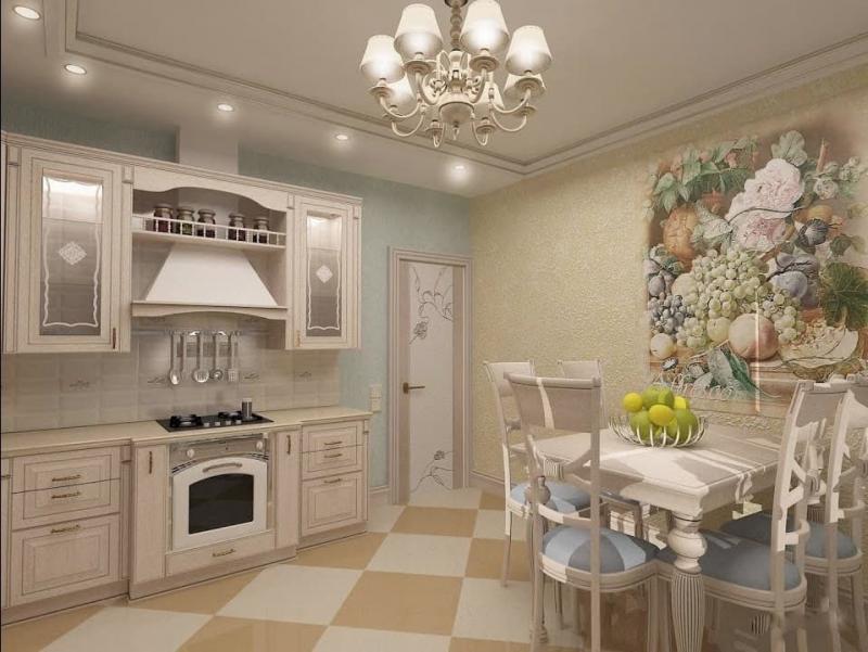 Маленькая кухня в стиле прованс 5